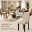 Chaises de salle à manger rembourrées Parsons (ensemble de 2) - Siège en tissu avec pieds en bois massif, chaises d'appoint de cuisine modernes-243576627