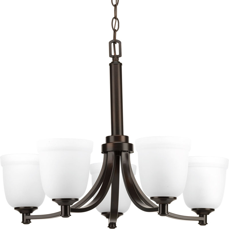 Lustre classique/traditionnel ombré 5 lumières Dolla, Bronze antique