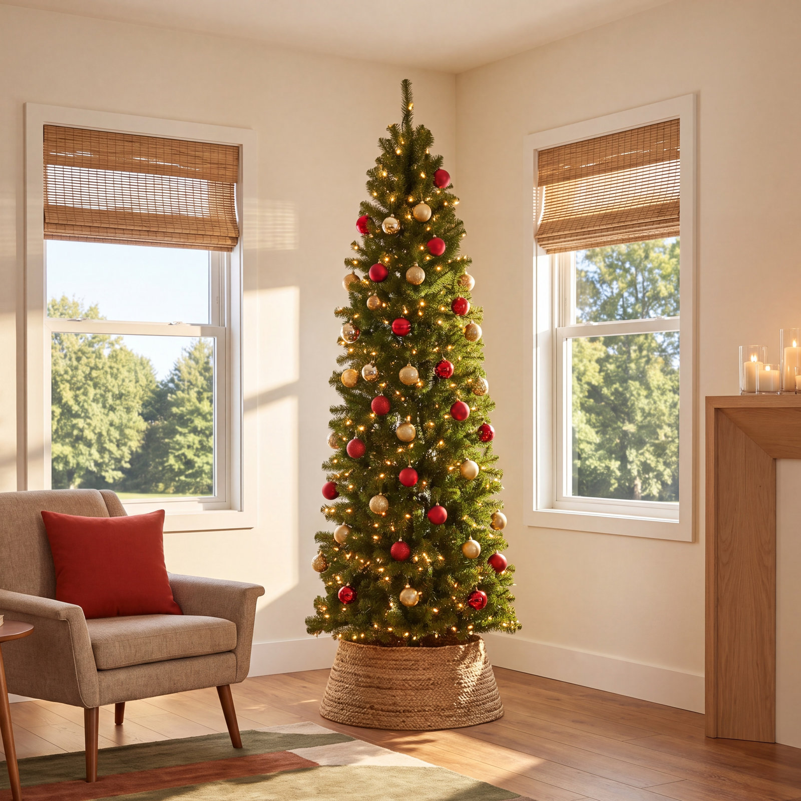 Pre-Lit Spruce Christmas Tree, 6.5'