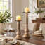 14.07 " Solid Wood Candlestick