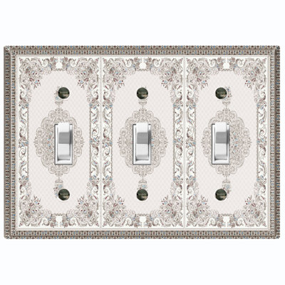 Nature Themed 3 - Gang Toggle Light Switch Standard Wall Plate