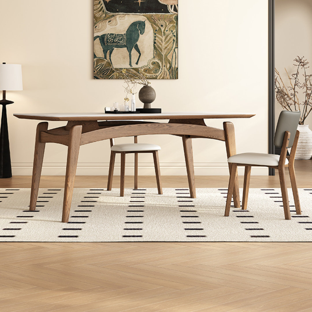 STAR BANNER Nordic solid wood sintered stone dining table sets home