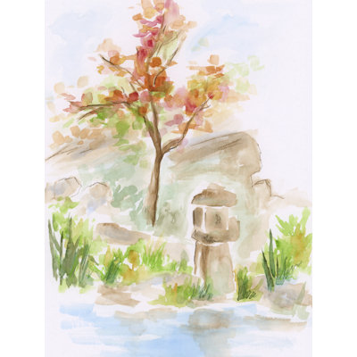 Tavionna Maymont Garden Sketches II by June Erica Vess - Wrapped Canvas Print