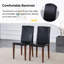 Chaise rembourrée en similicuir H 35,4 po avec structure en métal-655378921