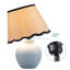 Lampe de table 12,9 "en céramique bleue avec abat-jour en rotin réglable, ampoule incluse-145279642