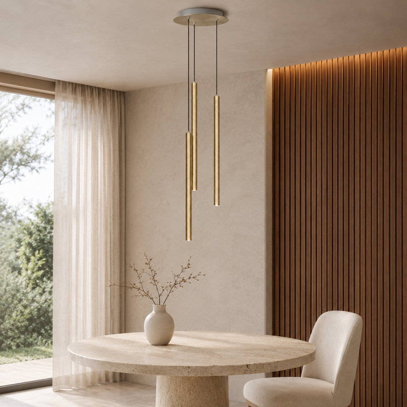 Baileyton 3 - Light LED Cluster Pendant, Brass