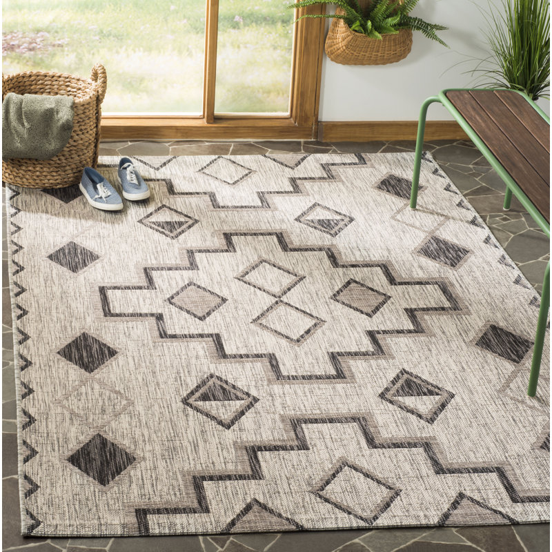 Amarien Southwestern Indoor/Outdoor Area Rug, Rectangle 4' x 5'7"