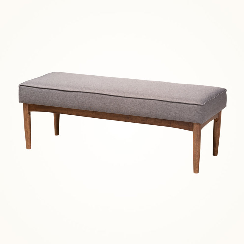 Banc de salle à manger rembourré en bois gris H 17,17 po x l 46,71 po x P 17,52 po Tomball