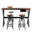 Raihan Pine Solid Wood Top Metal Base Dining Table-135271119