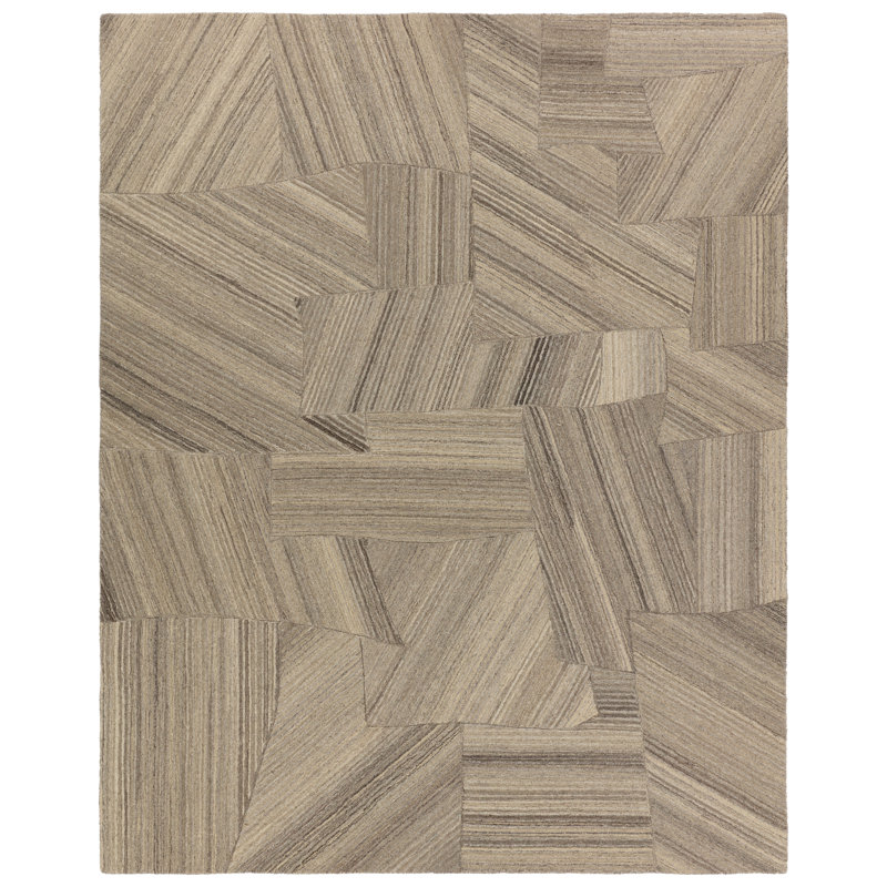 Jaipur Living Istanbul PVH17 Handmade Geometric Taupe and Gray Area Rug (10'x14'), Rectangle 10' x 14'