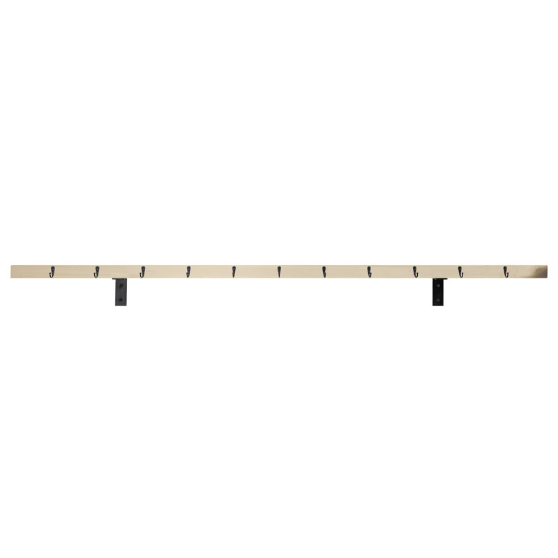 Rayne Plate Display Shelves With Hooks, 72/3/2, Raw