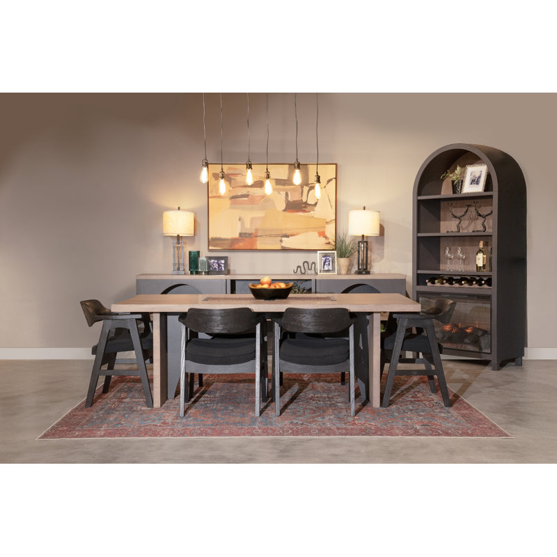 Modern Rectangular Arch Table 7-Piece Dining Set