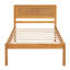 Structure de lit plateforme avec tête de lit, support à lattes de bois, aucun sommier requis, simple, chêne