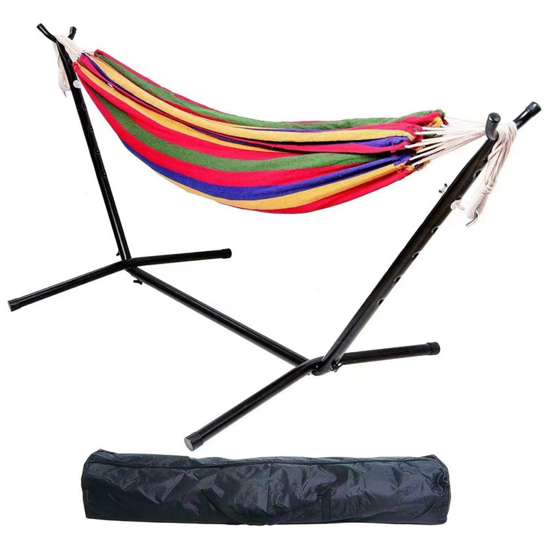 Hamac double Vullnet Basics avec support en métal compact