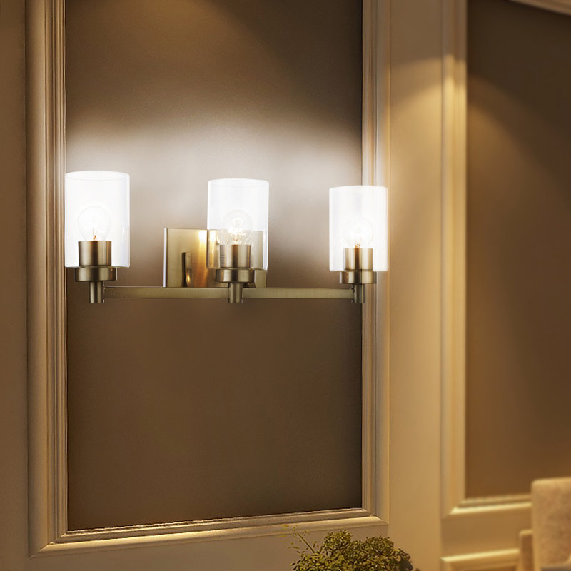 Applique murale à bras en nickel brossé 3 lumières mirari