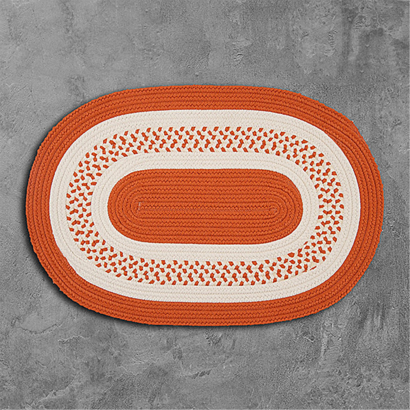 Tapis intérieur / extérieur Crescent - orange, Ovale 8 pi x 11 pi