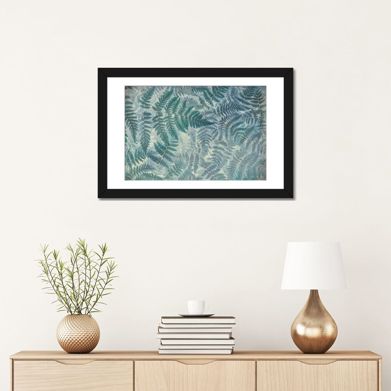 « chêne à motif », impression sur toile, H 16 po x l 24 po x P 1 po, Papier d'art encadré noir, Blanc