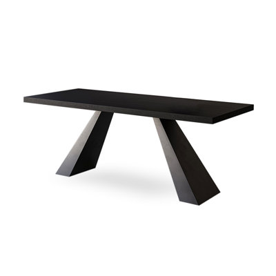 Italian Minimalist Solid Wood Rectangular Dining Table