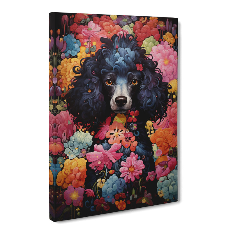 Poodle Expressionism - Wrapped Canvas Print, 76cm H x 50cm W x 3cm D
