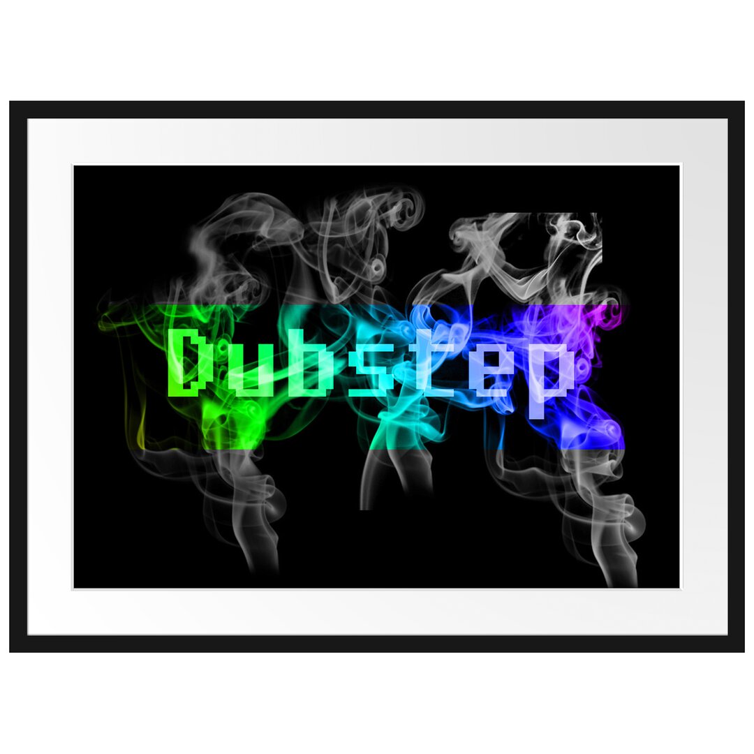 Gerahmtes Poster Bunt Electro Music Dubstep