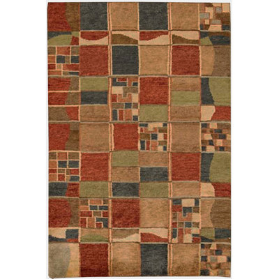 Hand-Knotted High-Quality Red and Green Area Rug