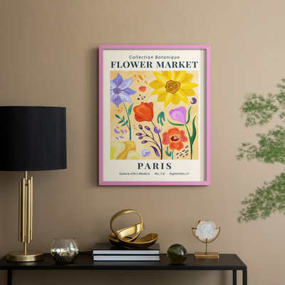 Vintage Floral Print CXXVII Framed Print - Solid Wood