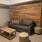 Timberchic River Reclaimed Wooden Wall planks - Simple Peel & Stick Wall Covering Application for DIY Accent Wall & Home Improvement - Modern, Premium Wall Paneling, 5" Wide