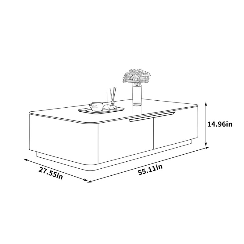 Feltonville, Blanc, H 14,96 po x L 55,11 po x l 27,55 po, Blanc