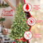 Arbre de Noël illuminé 7 pi avec 450 lumières chaudes UL, 1875 pointes PE + PVC, branches articulées pour une installation facile et support en métal robuste