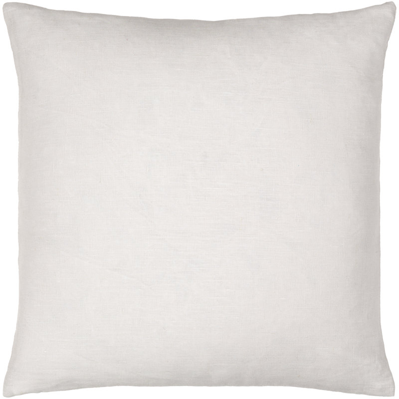 Housse et insert de coussin carré en lin, Blanc cassé, 22 po x 22 po