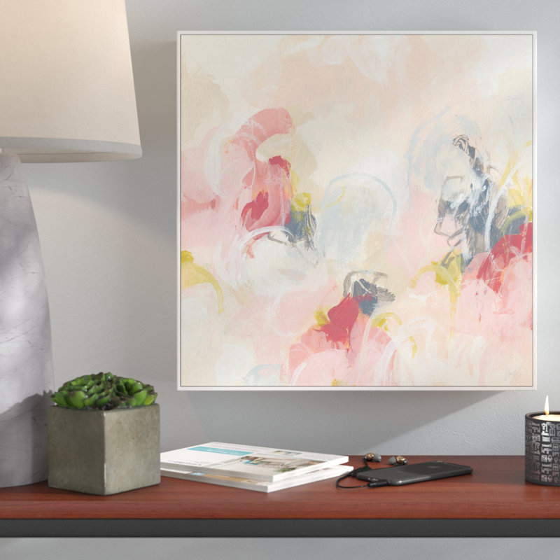 Cherry Blossom IV-reproduction d’art sur toile, H 48 po x l 48 po x P 3,5 po, Cadre flottant en papier