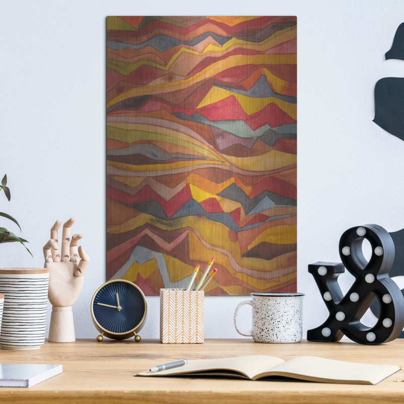  «Painted Desert 1» par Cheryl Warrick, art mural en métal, H 16 po x l 12 po