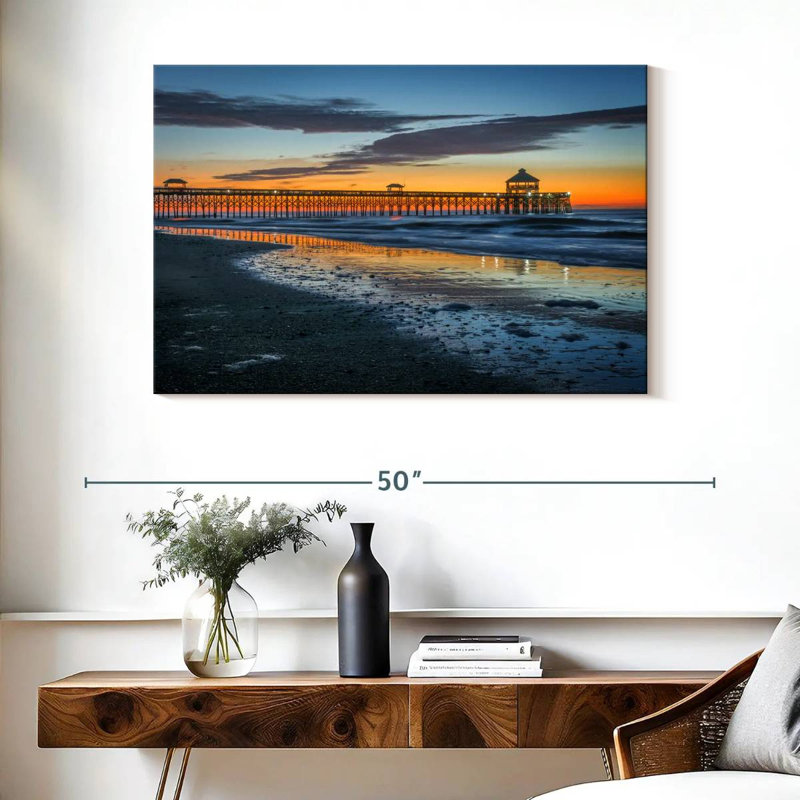 Sunrise at folly dock Aletra, H 26 po x l 39 po
