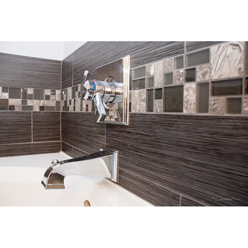 Strands 6" x 1" Porcelain Bullnose Tile Trim in Twilight