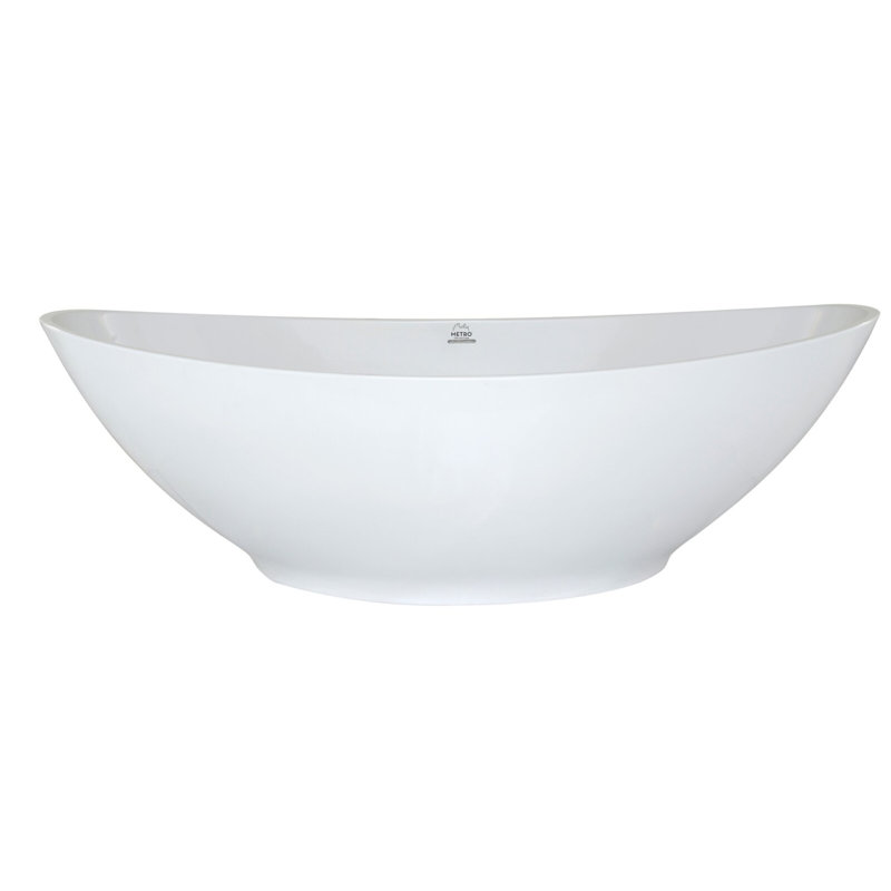 Logan 72'' L Freestanding Soaking Bathtub, White, Matte Black
