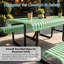Grandes tables de patio en métal vertes, table de pique-nique commerciale en acier pour la salle à manger
