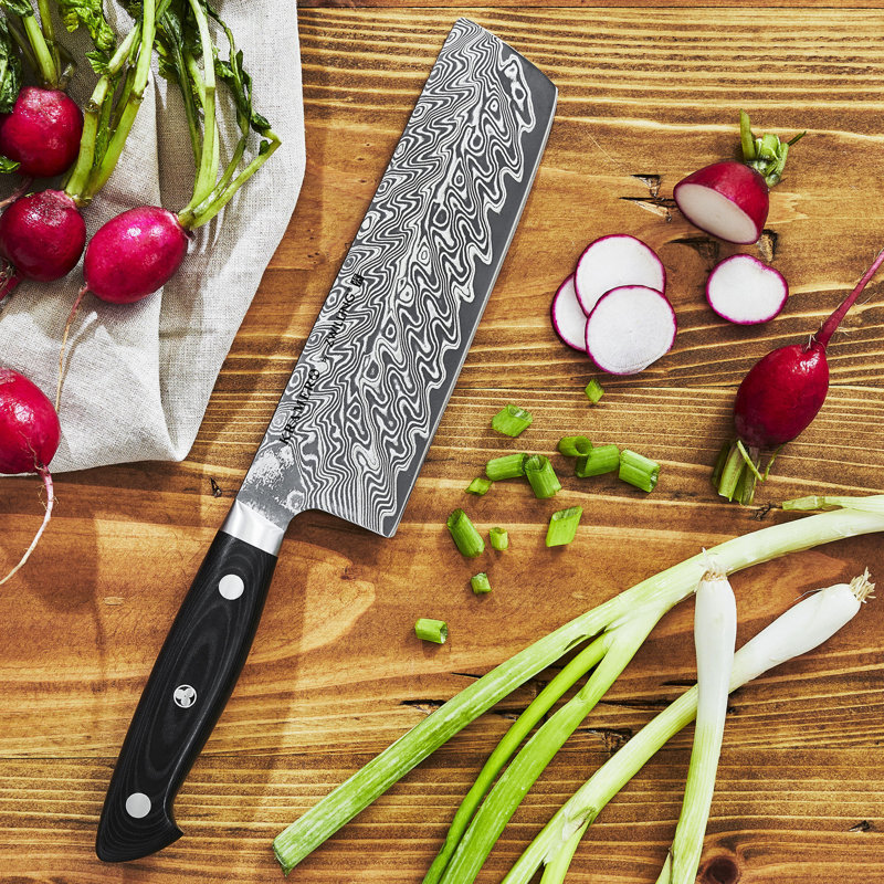 Kramer By ZWILLING Euroline Damascus Collection 6.69-Inch Nakiri Knife