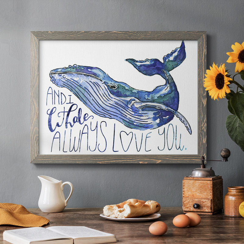 «Whale Love I», Gris, H 22 po x l 32 po x P 1,5 po