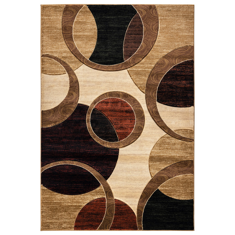 Tapis abstrait beige / brun Adonia