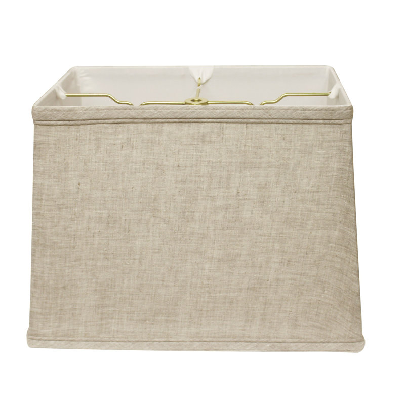 Throwback Rectangle Linen Lampshade, 4" H x 5" W x 5" D, Oatmeal