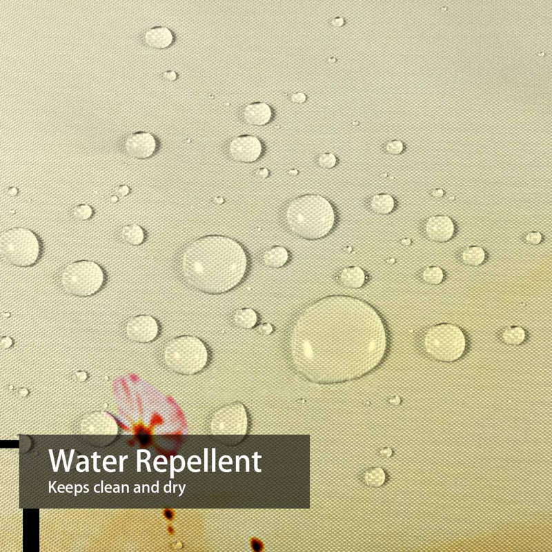 Rideau de douche rose et rouge avec 12 crochets, L 72 po x l 84 po
