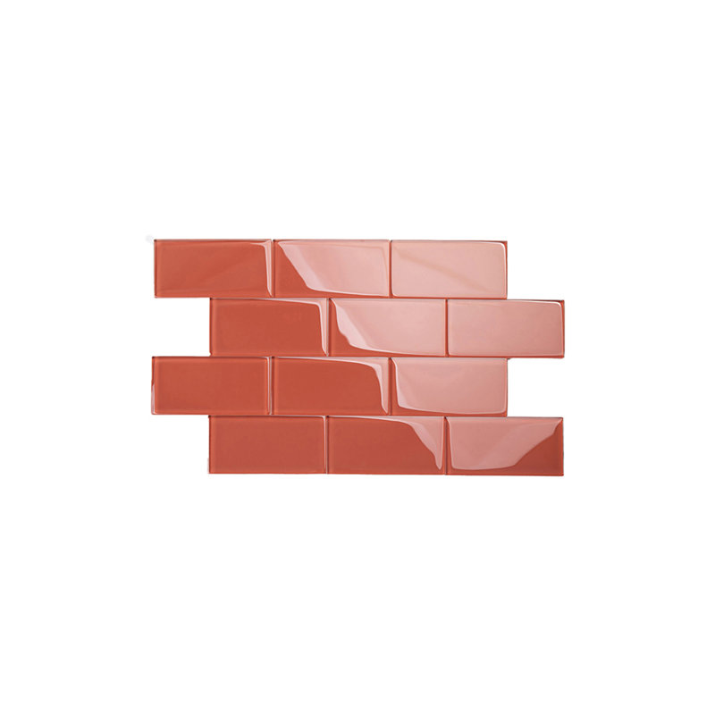 Subway Glass Tile 3" x 6", Sunset