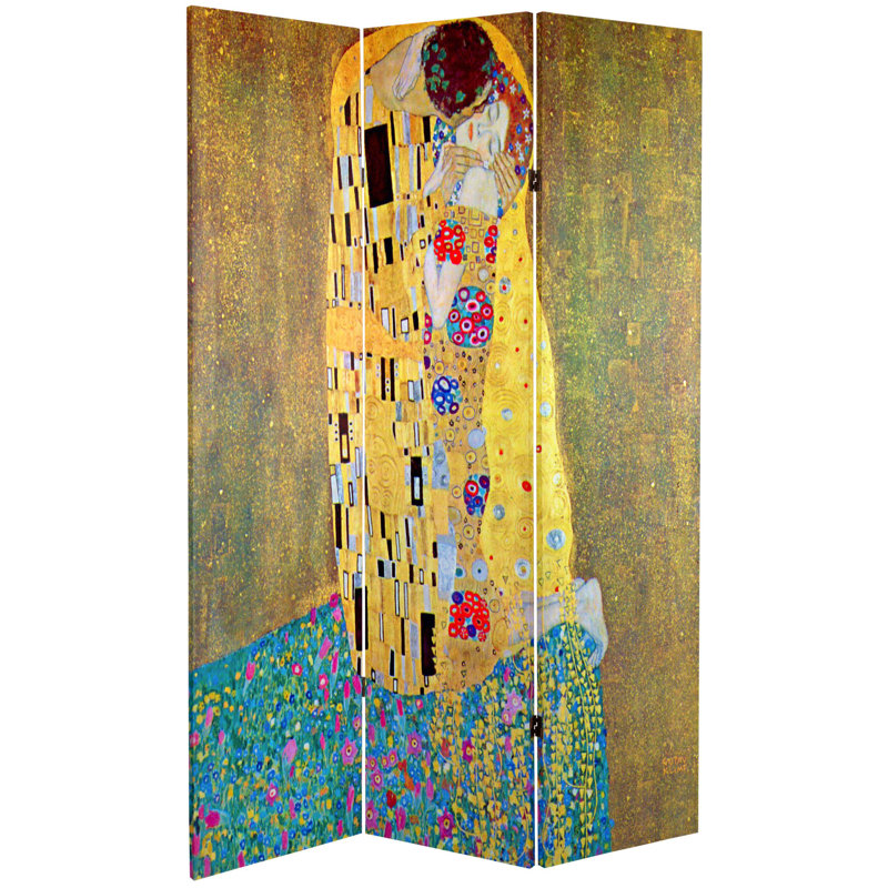 Paravent double face Klimt's The Kiss