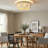 Boho 20" Beige Beaded Smart Caged Ceiling Fan with Light Kit, Remote and APP Control, Flush Mount Fan