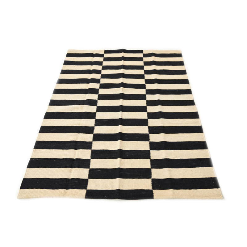 Tapis noir et blanc Parrett