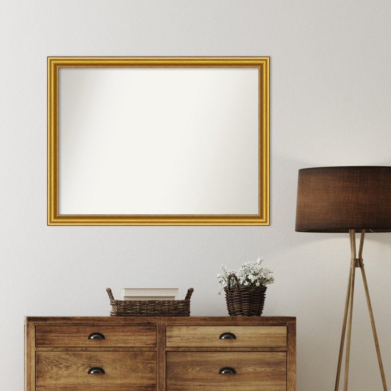 Townhouse Gold Non-Beveled Bathroom Wall Mirror, 31,75 po x 41,75 po