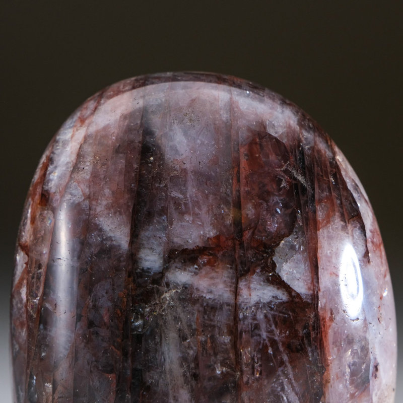 Polished Strawberry Quartz Freeform from Madagascar