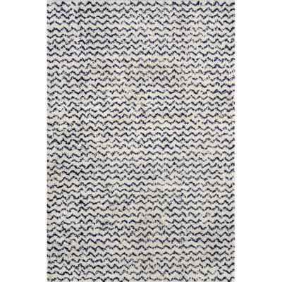 Batts Chevron Performance Shag Navy Rug