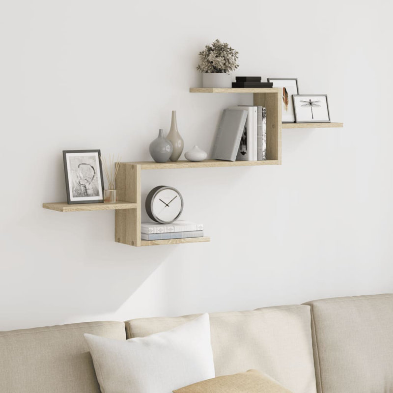 Rhien Floating Shelf, 49cm H x 104cm W x 15cm, Sonoma Oak