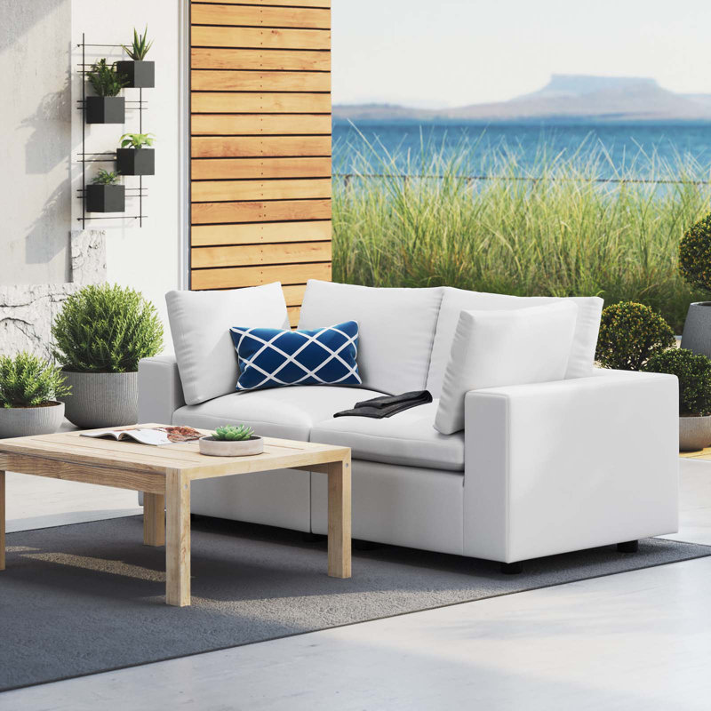 Causeuse d'extérieur Commix Sunbrella, Sunbrella® blanc, Blanc